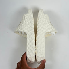 Gucci White Interlocking G Ripple Slides Size GG 10