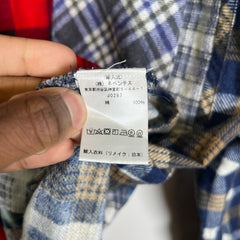Needles Rebuild 7 Cuts Wide Flannel Shirt Size XL