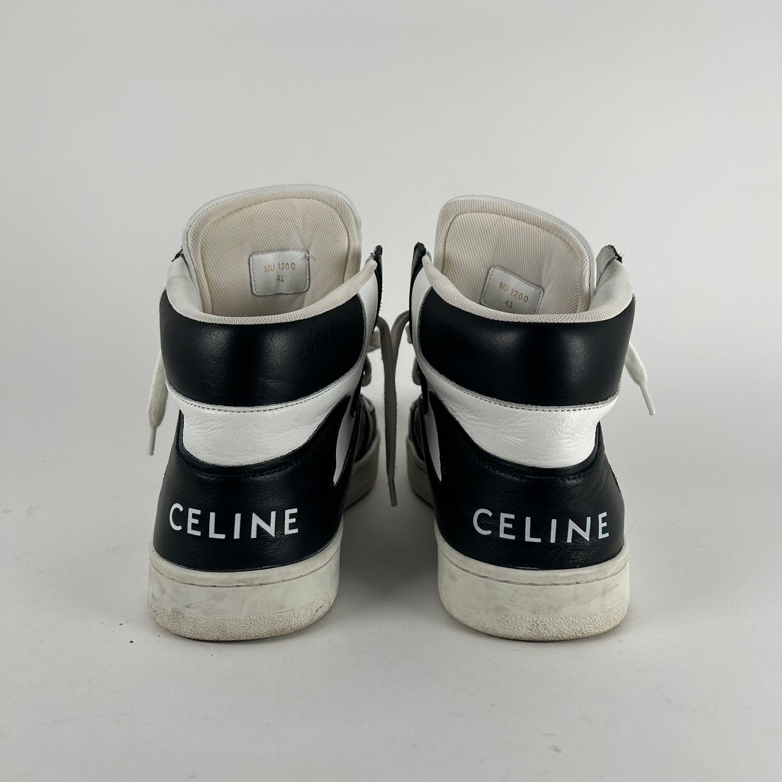 Celine CT-01 Black High Trainers Size 8