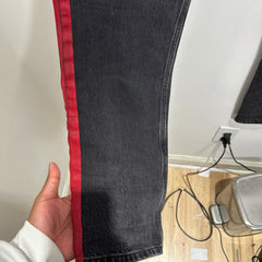 Balenciaga Red Striped Black Jeans Size 34