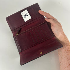 Celine Brown Macadam Cloth Long Wallet