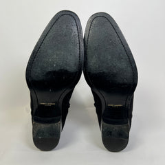 Saint Laurent Black Jodhpur Suede Boots Size 45