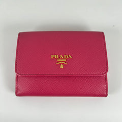 Prada Small Saffiano Pink Wallet