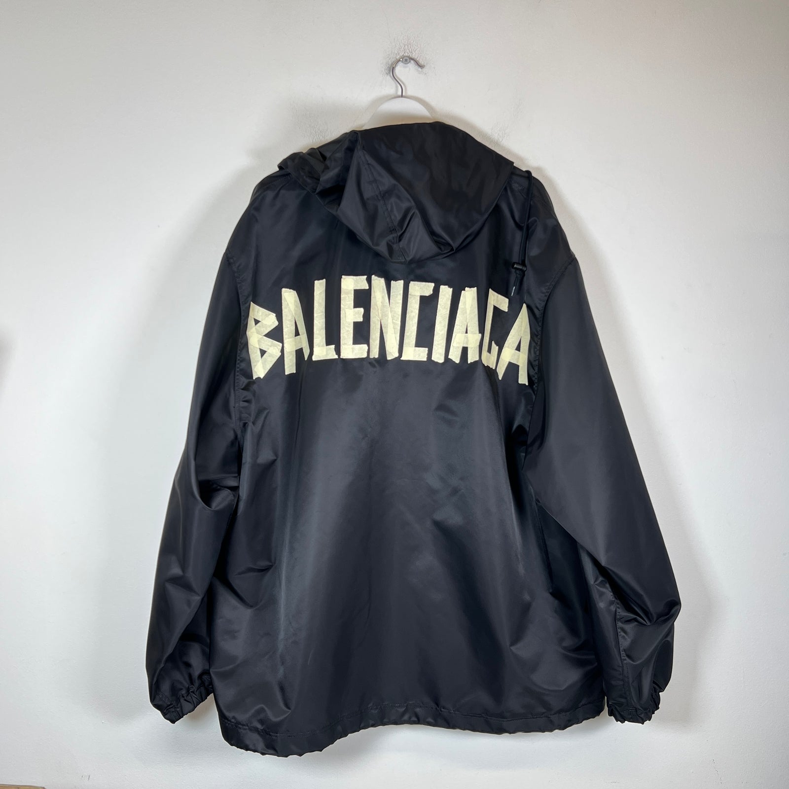 Balenciaga Black Tape Logo Nylon Jacket Size L