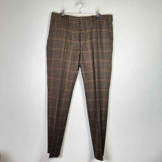 Dries Van Noten Checkered Wool Pants