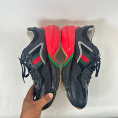 Gucci Black Striped Rhyton Epilogue Sneaker Size 11