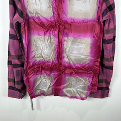 Rick Owens Hot Pink / Fuchsia Plaid Flannel Size 48