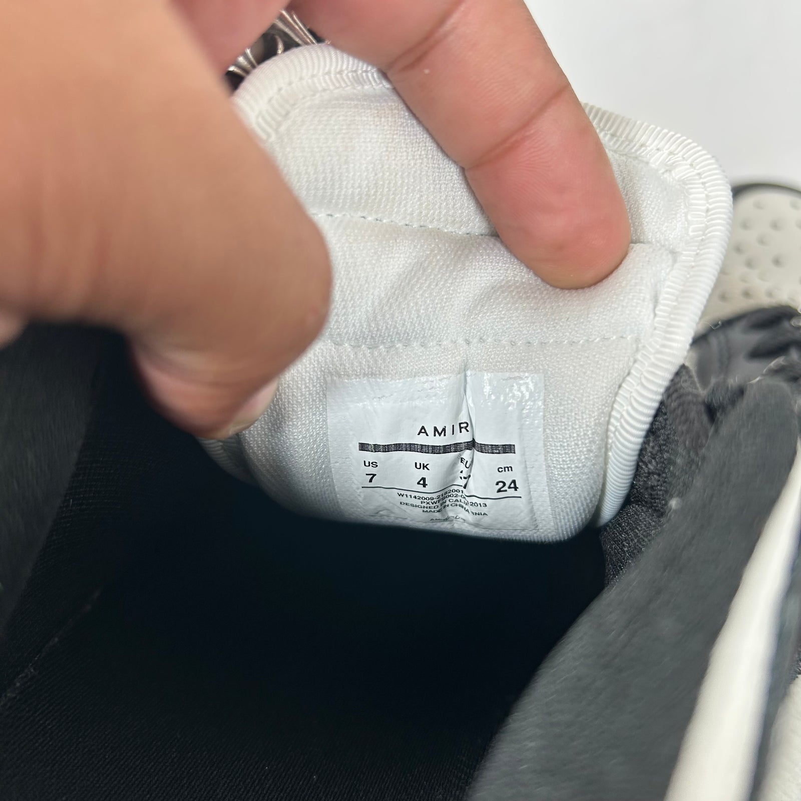 Amiri Black/White Skel Low-Top Sneaker Size 37