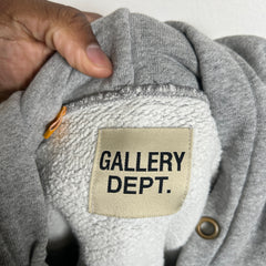Gallery Dept Grey Logo Hoodie Size L
