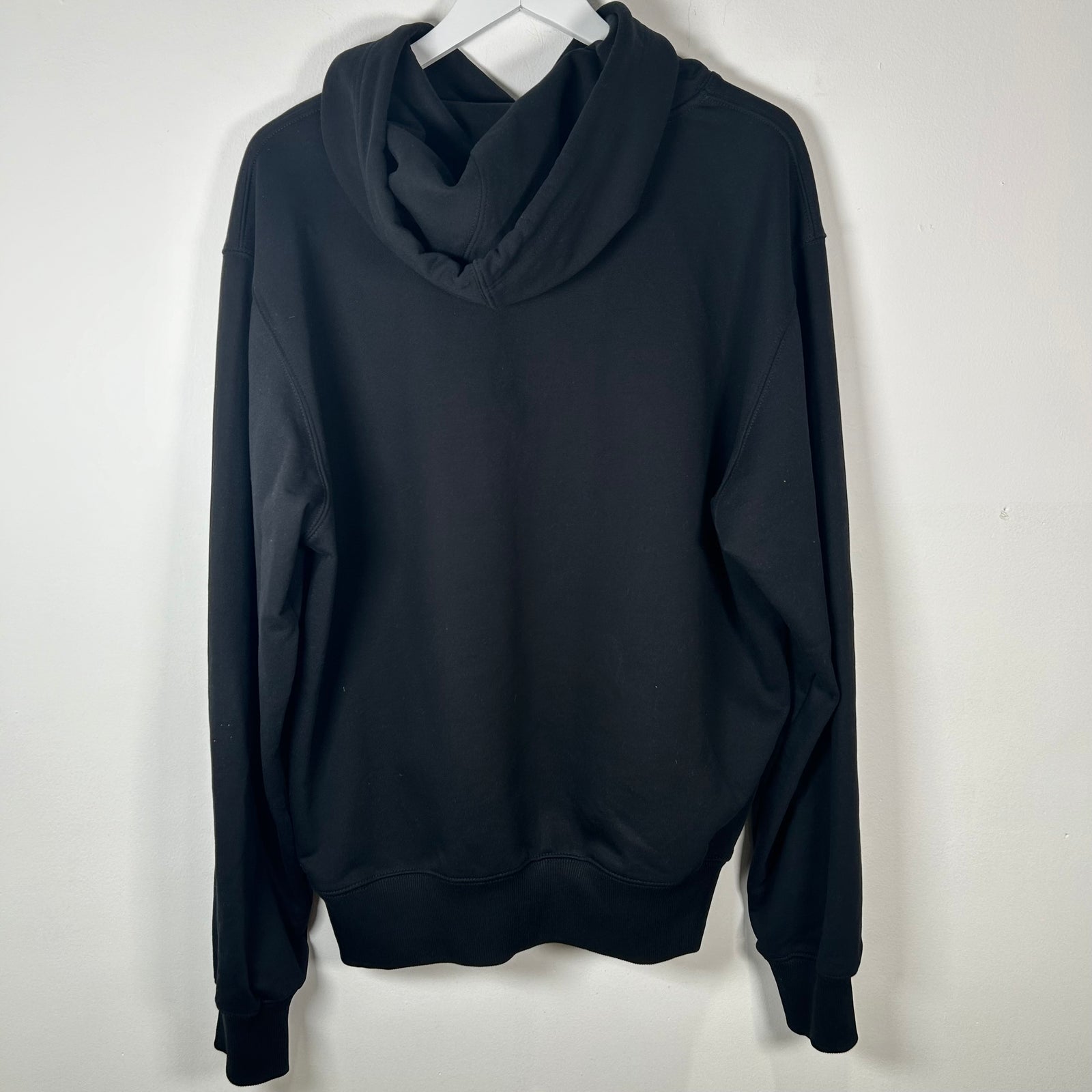 Helmut Lang Black Plain Logo Hoodie Size L