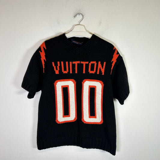 Louis Vuitton Chunky Intarsia Knit Football Tee Size M