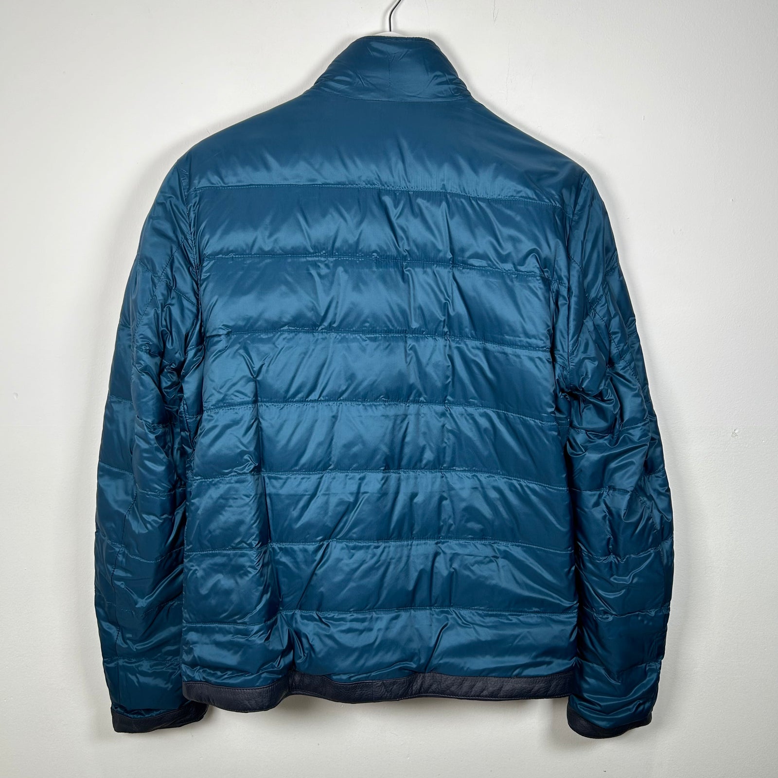 Canalli Blue Leather Zip-Up Jacket Size 50