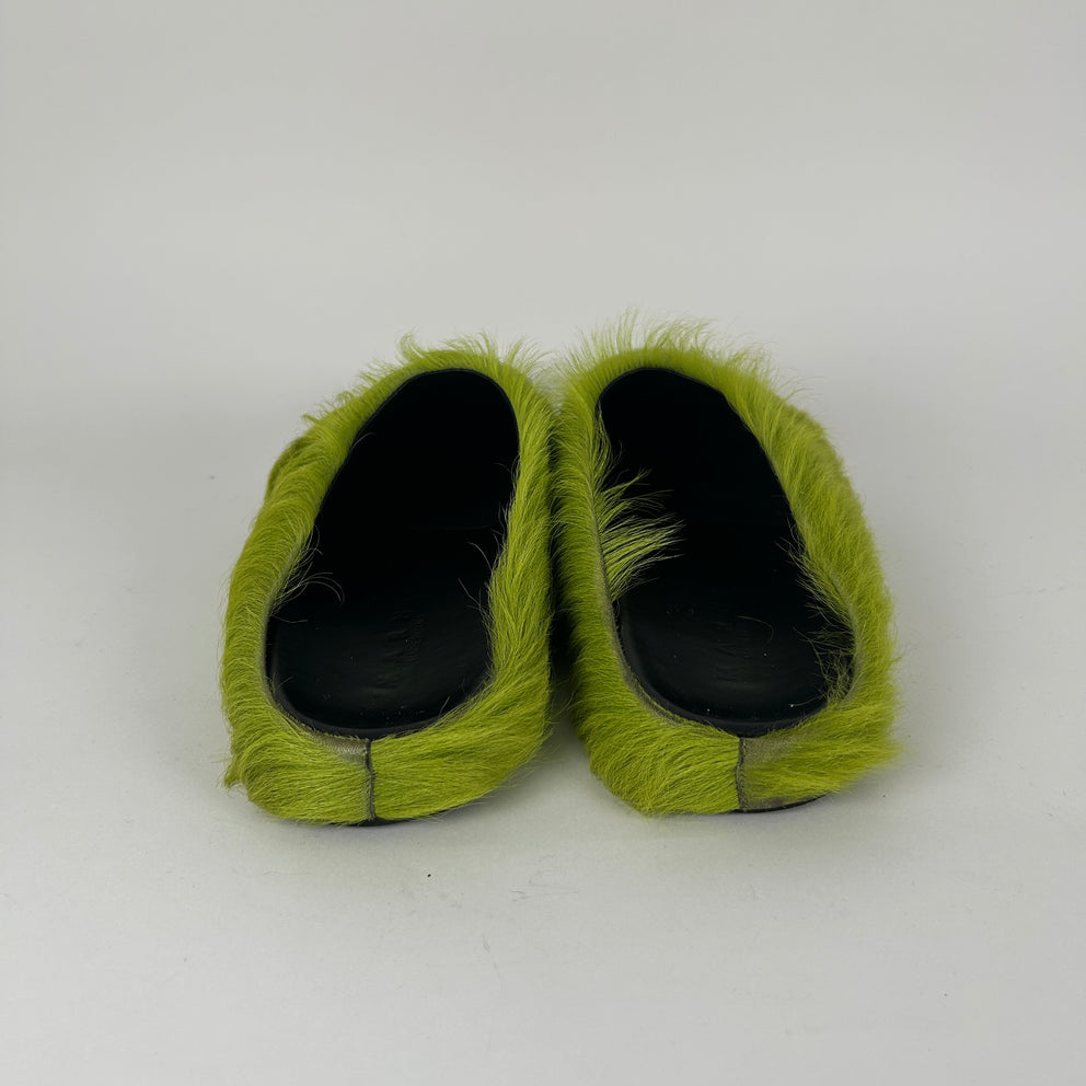 Marni Fussbett Sabot Grinch Green Mules Size 45