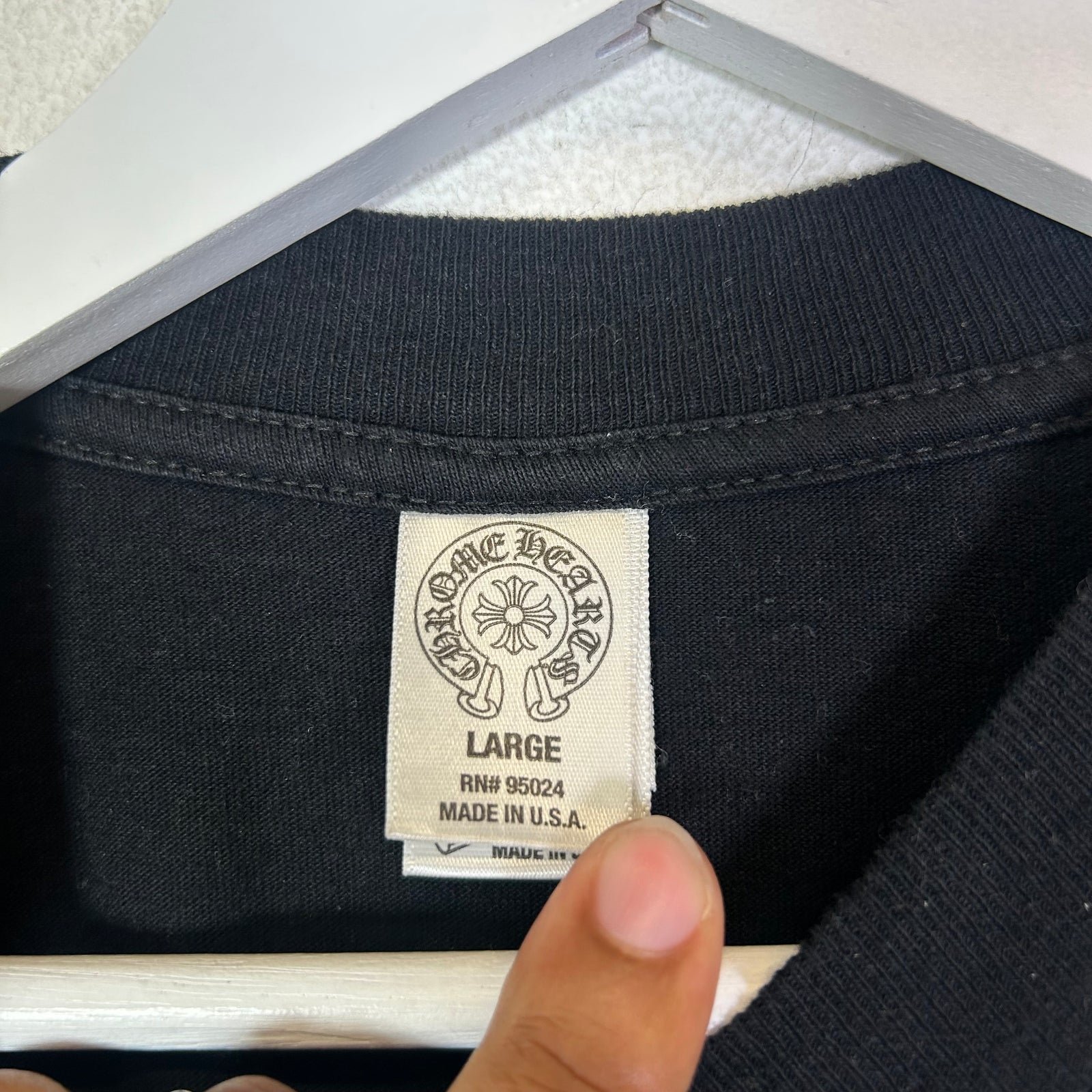 Chrome Hearts Vintage Tonal Floral Plus Cross T-Shirt