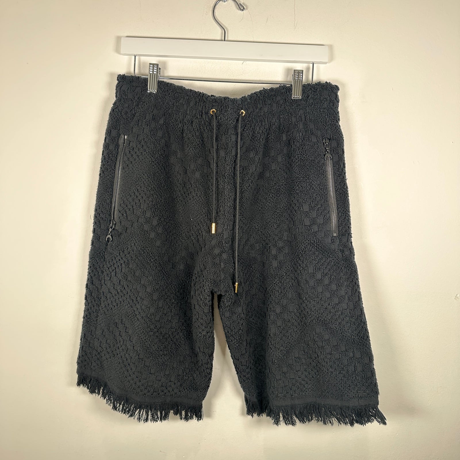 Marine Serre Gold Line Regenerated Towel Shorts Size M