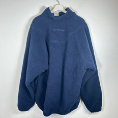 Balenciaga Navy Sherpa Half Zip Jacket Size 48