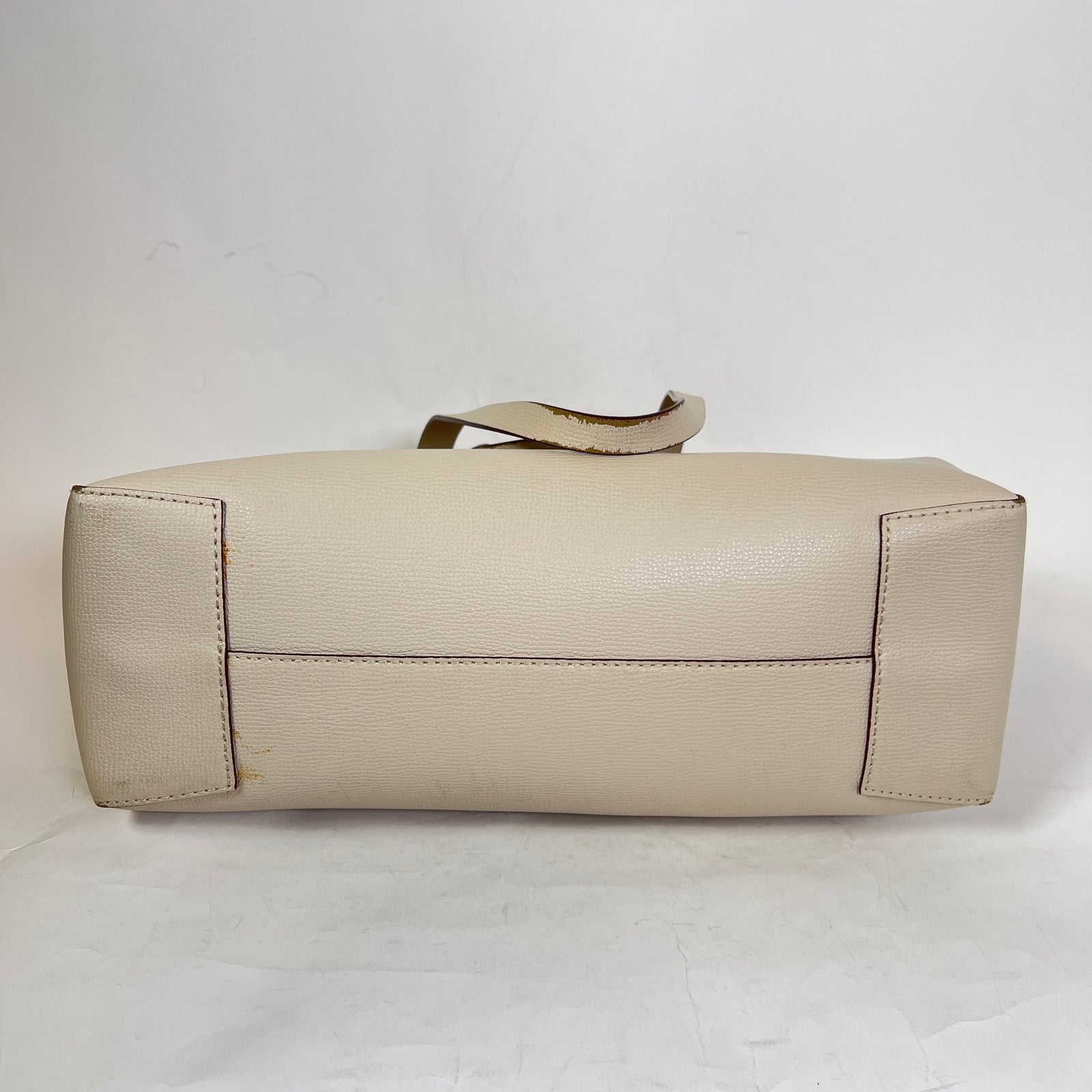 Burberry Tan Calfskin Crest Embossed Small Tote Bag