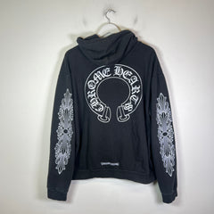 Chrome Hearts Floral Horseshoe Zip-Up Hoodie