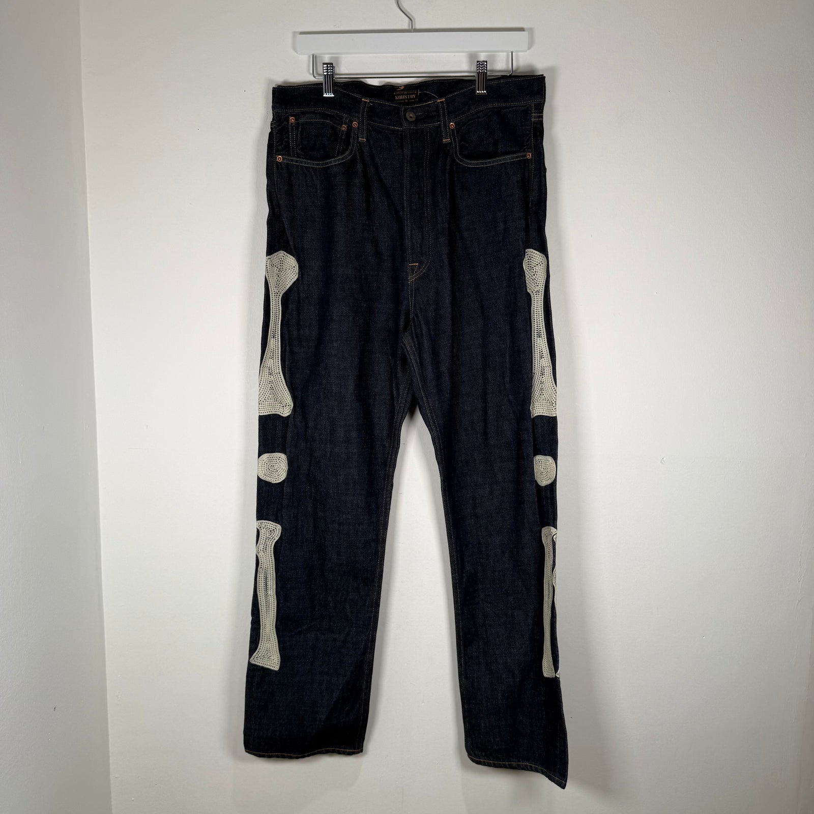 Kapital Bone Raw Denim Jeans Size 34