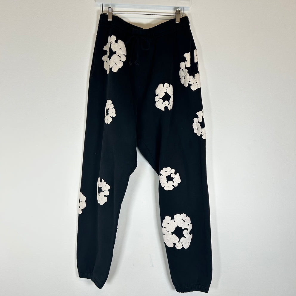 Denim Tears Black Wreath Sweatpants Size M