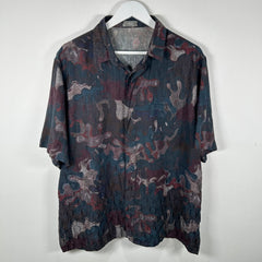 Dior x Peter Doig Oblique Saddle Button-Up Shirt Size Large