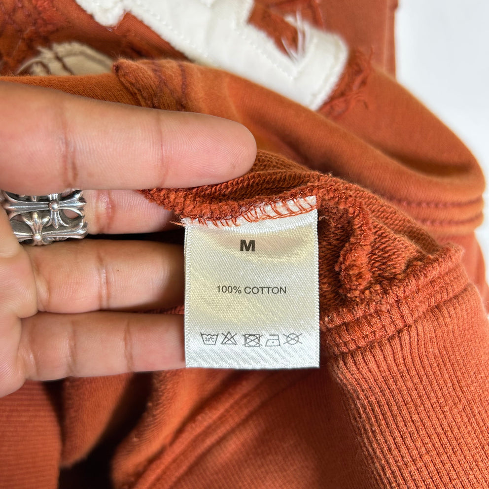 Vale Orange Valley Dreams Classico Rhinestone Zip-Up Hoodie
