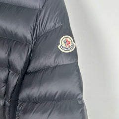 Moncler Hermine Giubbotto Black Long Down Jacket Size 2