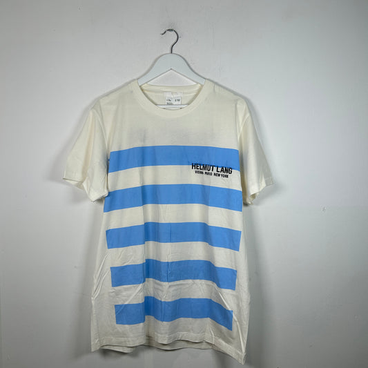 Helmut Lang Blue Stripe T-Shirt Size XL