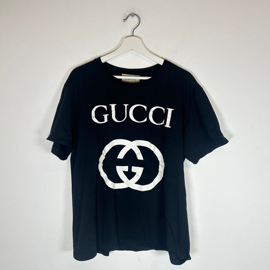 Gucci Black Logo T-shirt Size L