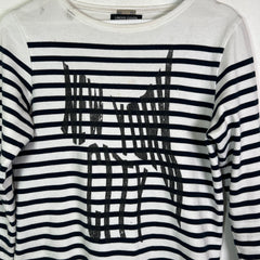 Undercover SS04 "New York City" White Striped Longsleeve Size S