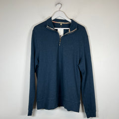 Burberry Brit Blue Half Zip Sweater Size L