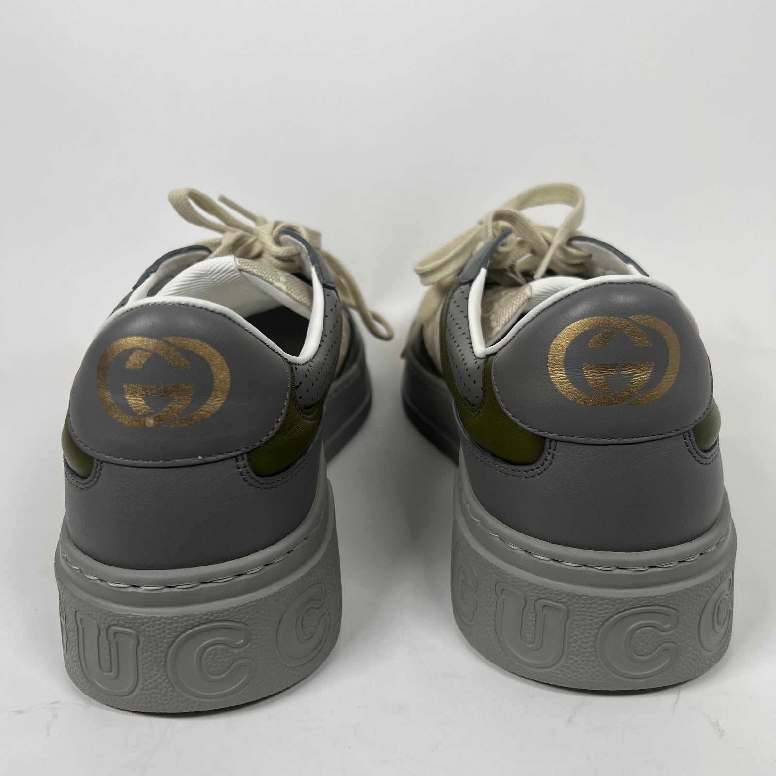 Gucci Grey/Green GG Chunky Sneaker Size GG 10