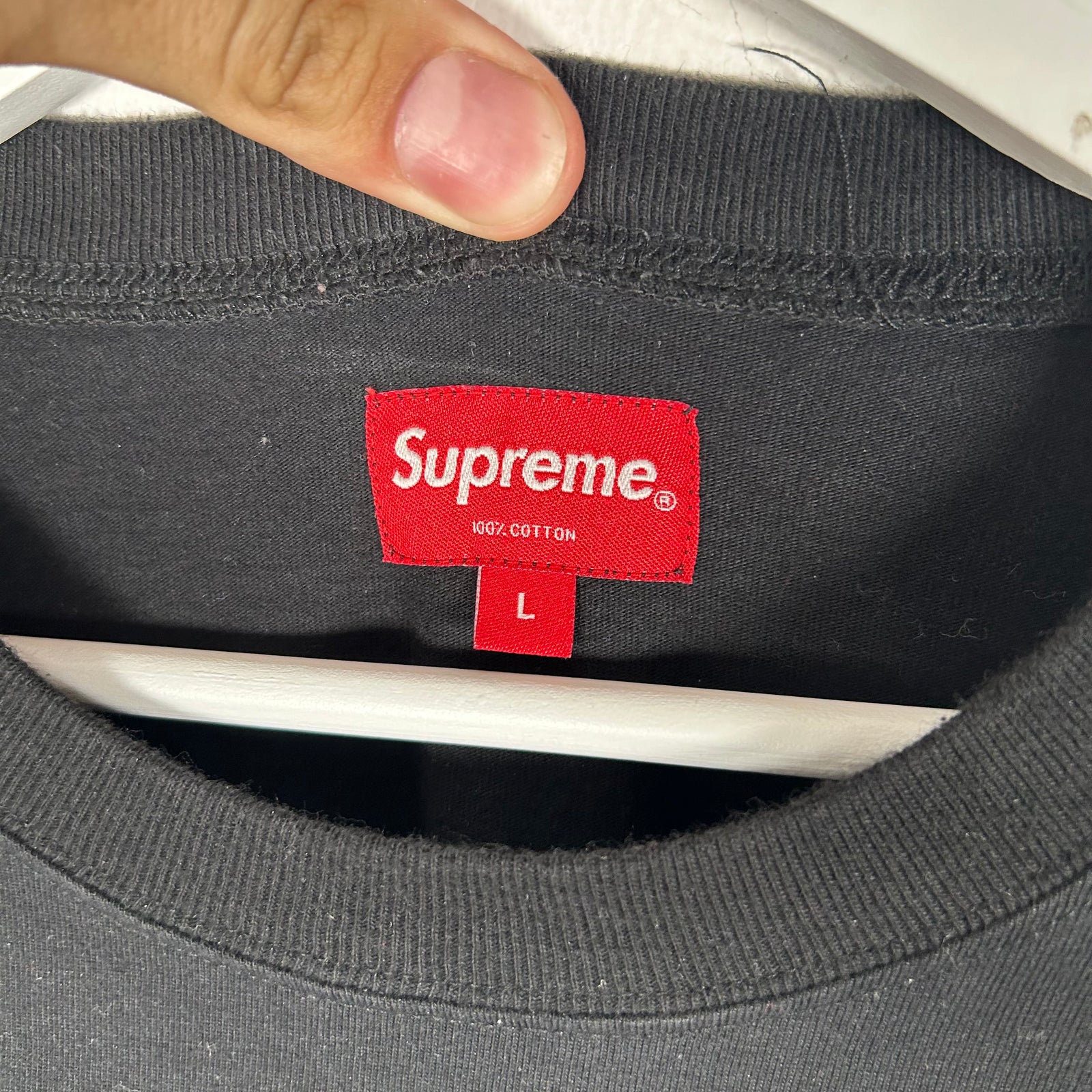 Supreme Logo Long Sleeve Size L