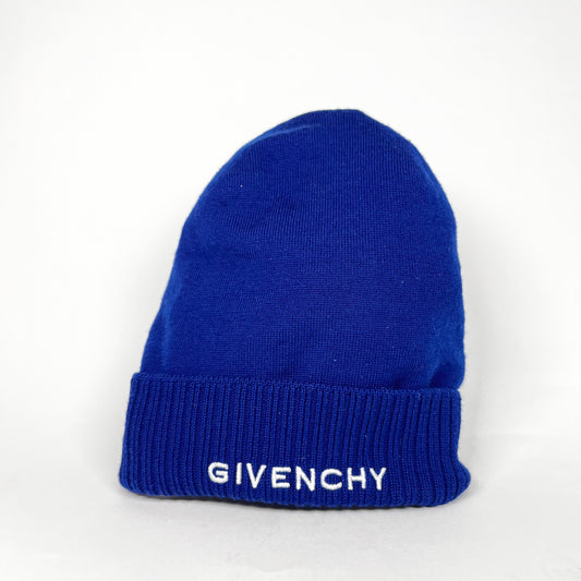 Givenchy Blue Spell-Out Beanie