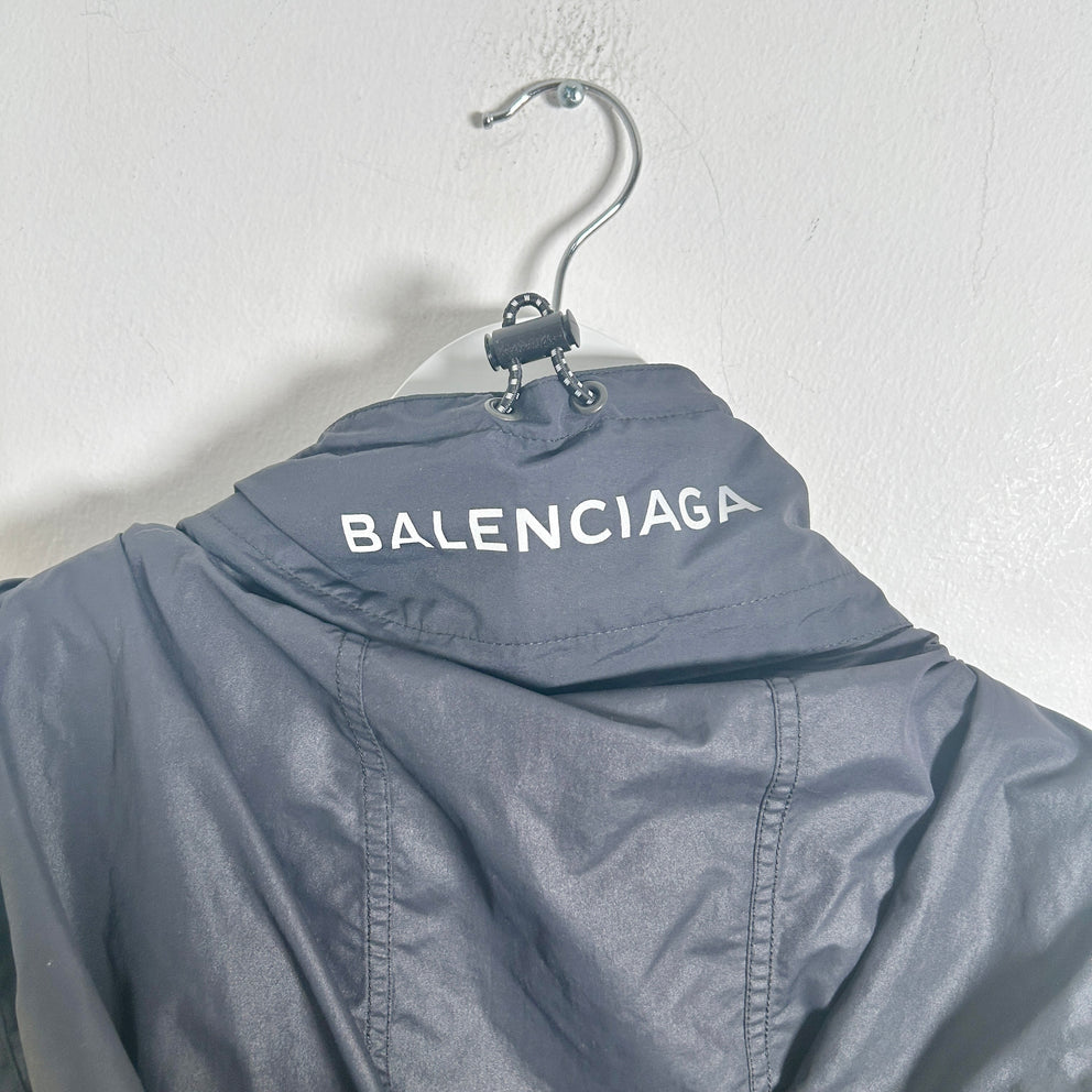 Balenciaga SS18 Navy / Yellow Windbreaker Size XL