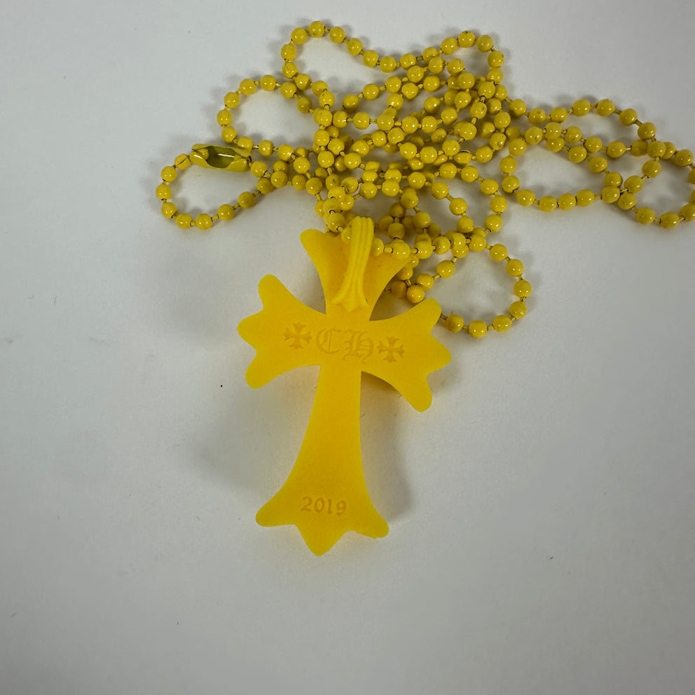 Chrome Hearts Yellow Silicone Cross Necklace
