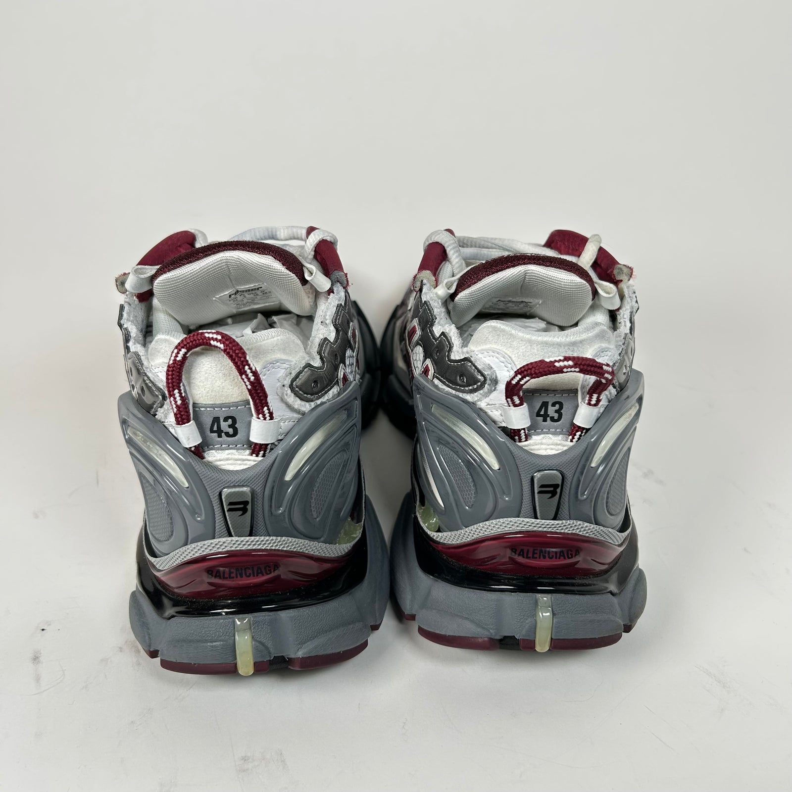 Balenciaga Burgundy Mesh Runners Size 43