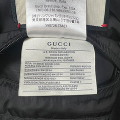 Gucci Orange/Navy GG Jacquard Nylon Puffer Size XL
