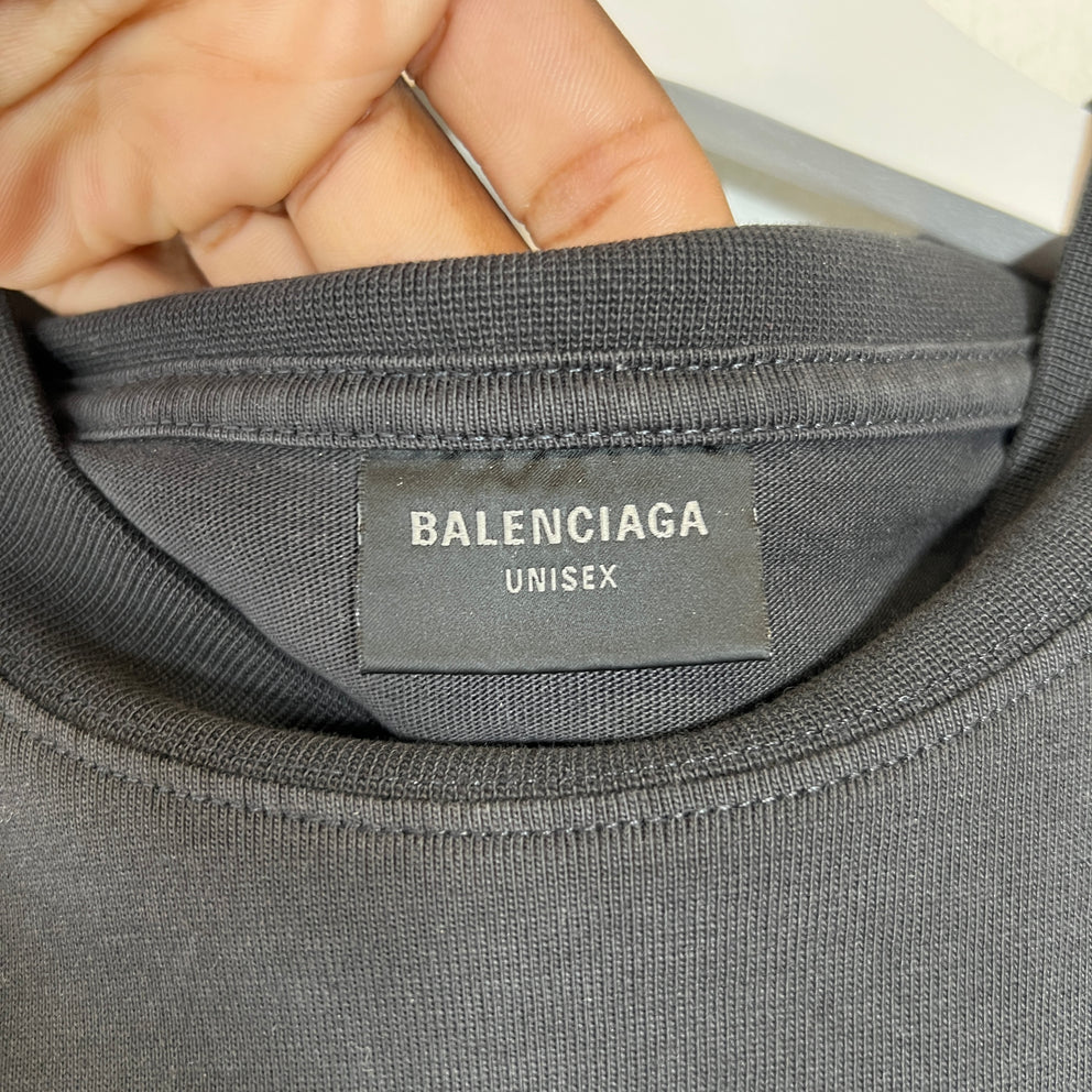 Balenciaga Grey Basketball T-shirt Size 3