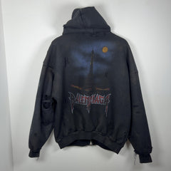 Balenciaga SS24 Paris Moon Distressed Zip-Up Hoodie