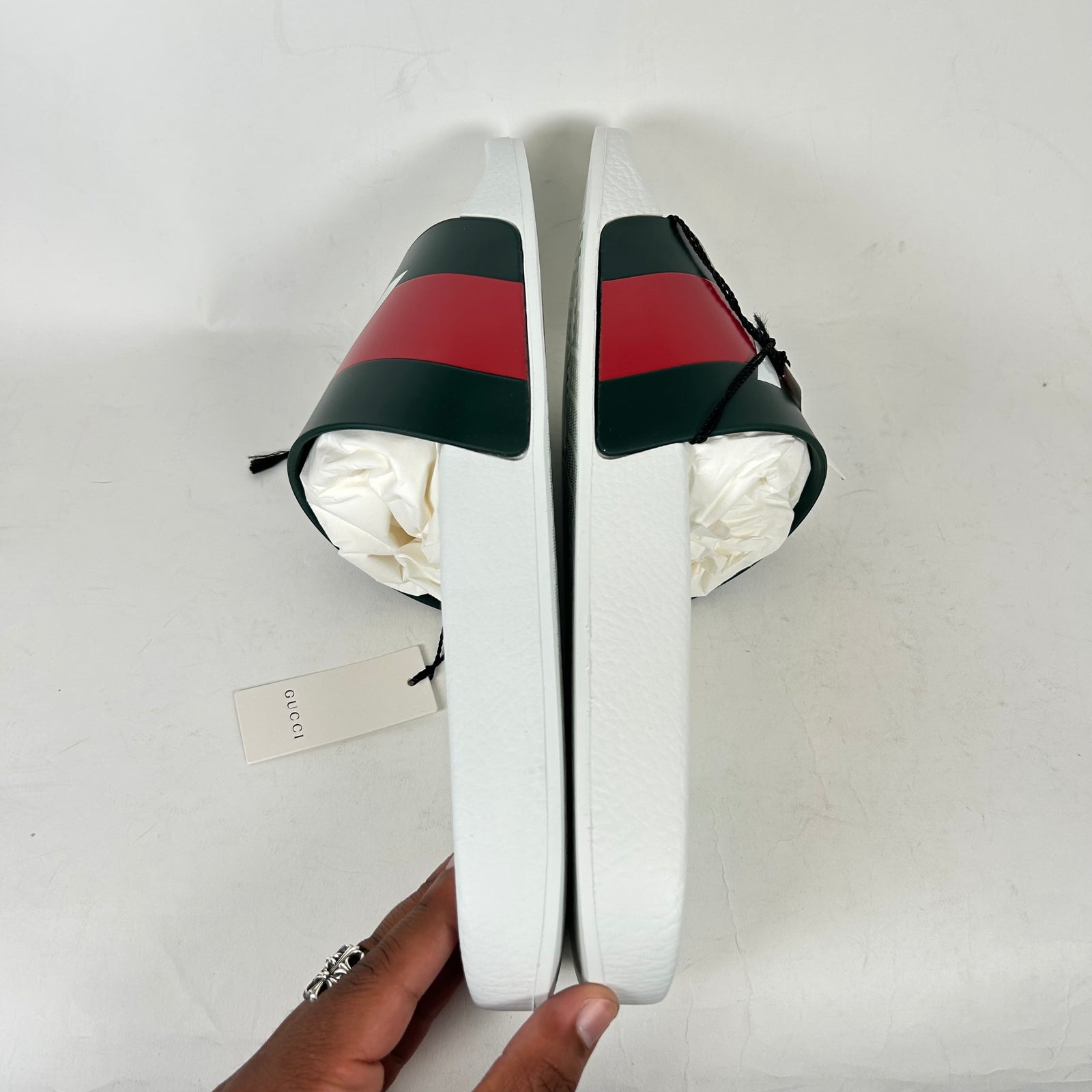 Gucci x Palace White Slides Size GG 13
