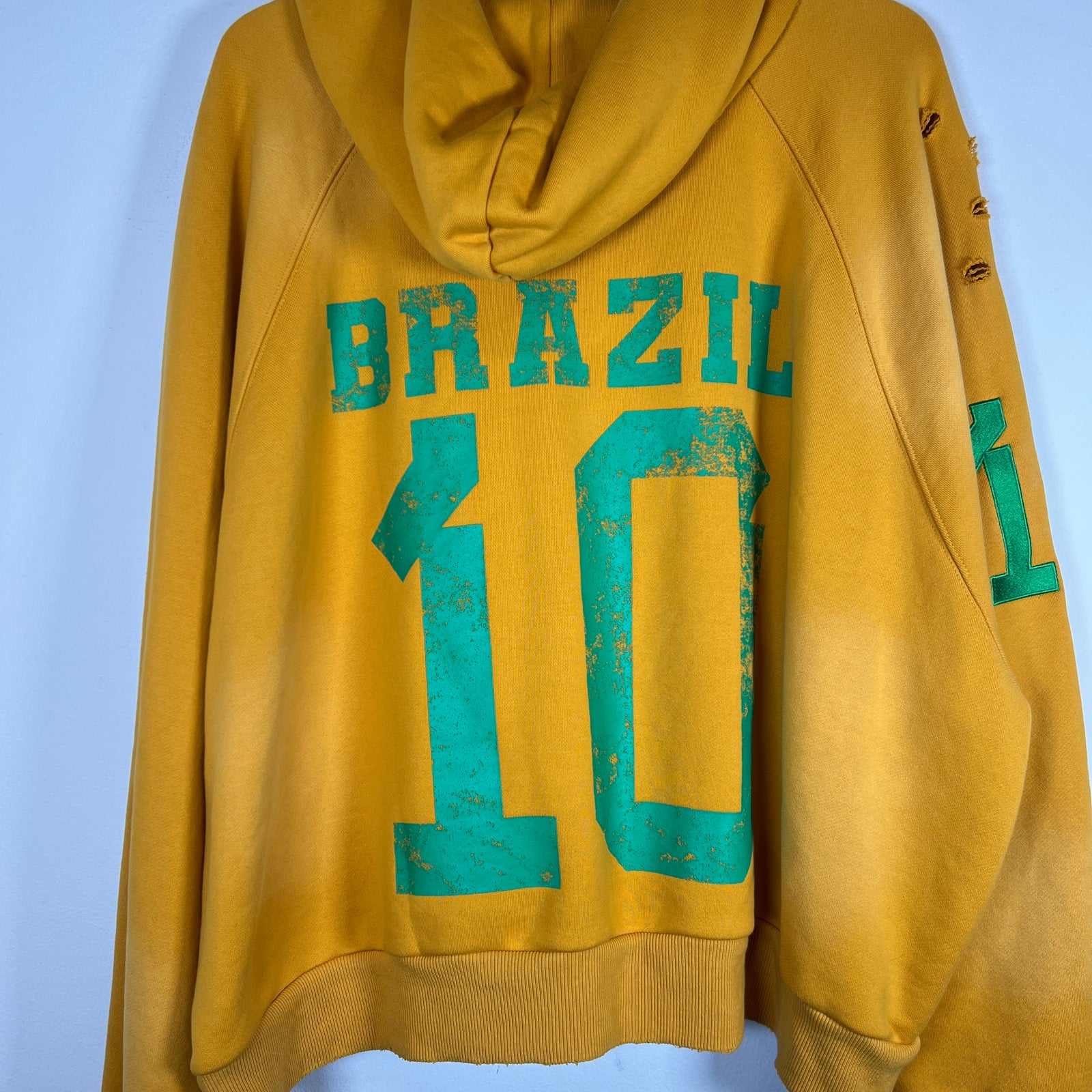 HMDD Rio Gold Brazil Zip-Up Hoodie Size L
