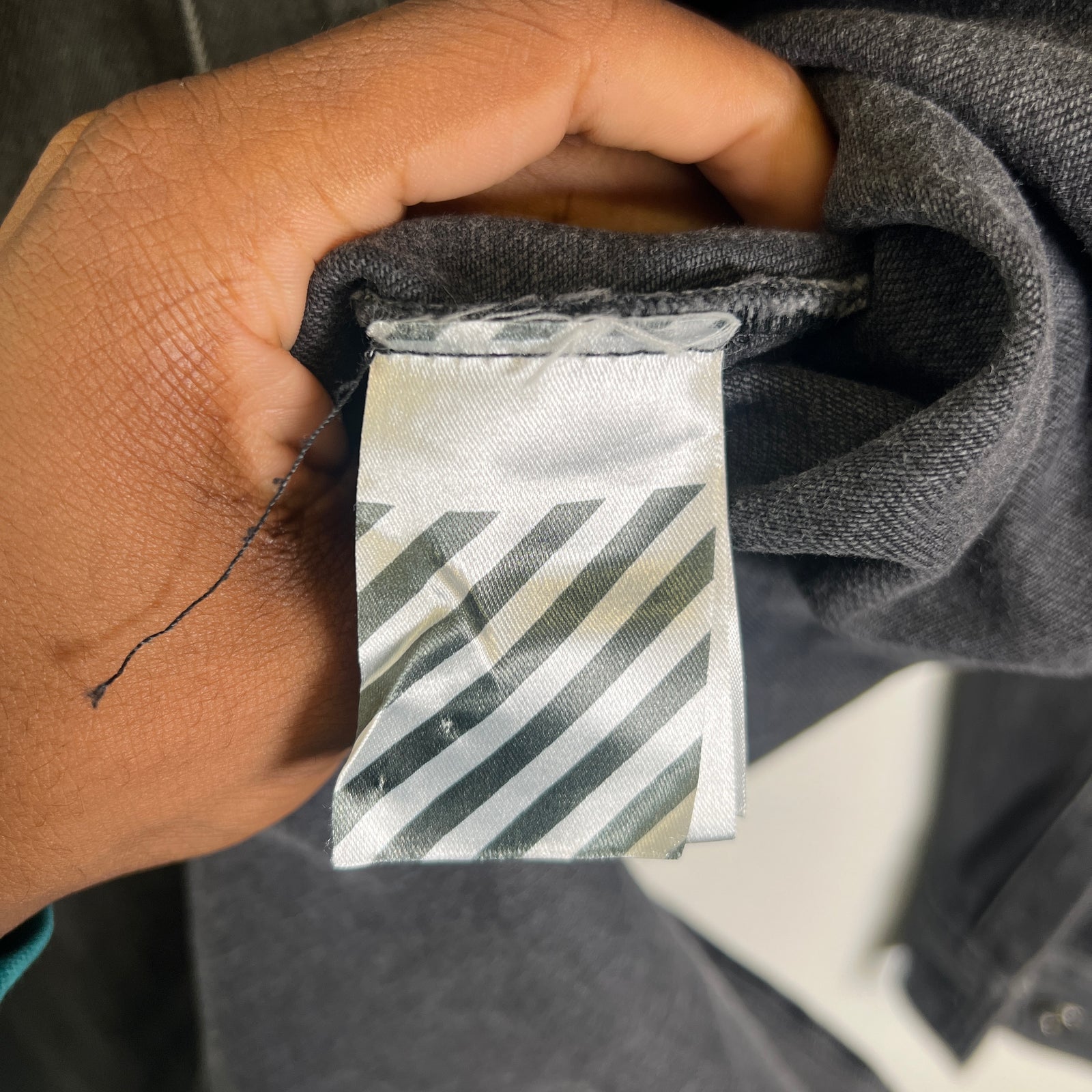 Off-White Checkered Denim Overshirt