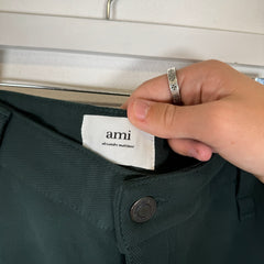 Ami Paris Teal Canvas Shorts Size 31