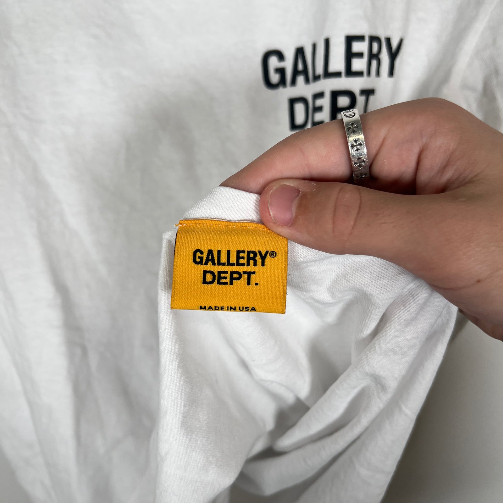 Gallery Dept Logo White T-Shirt Size S
