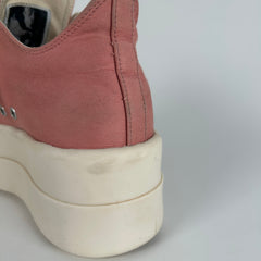 Rick Owens Pink Double Bumper Ramones Low Top Size 41