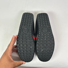 Gucci Black Nappa Leather Driving Loafers