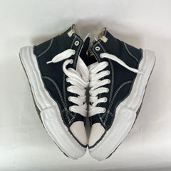 Maison Mihara Yasuhiro Black/White Peterson OG Sole Canvas High-Top Sneaker Size 45