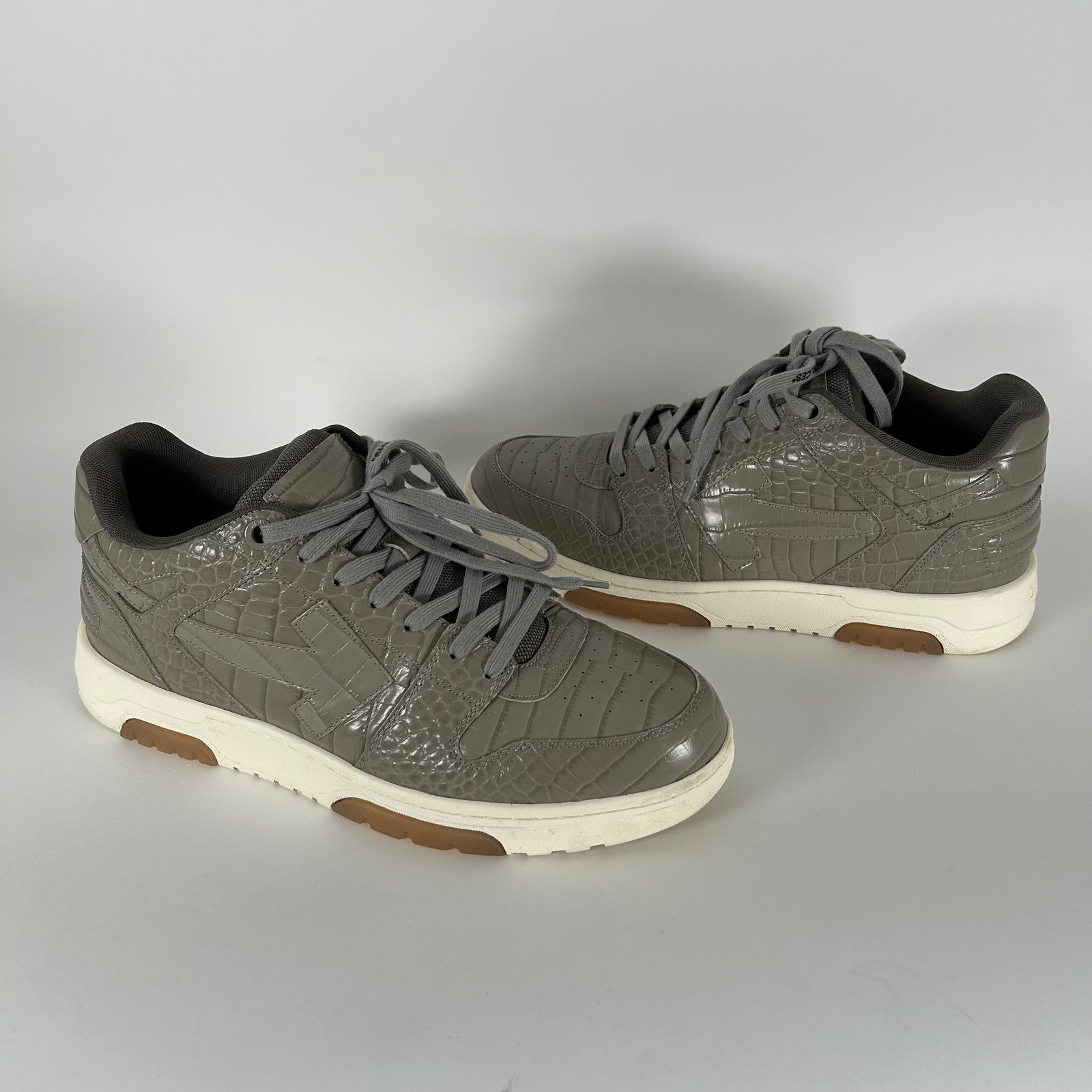 Off-White Croc Embossed Out Of Office Sneaker Size 13