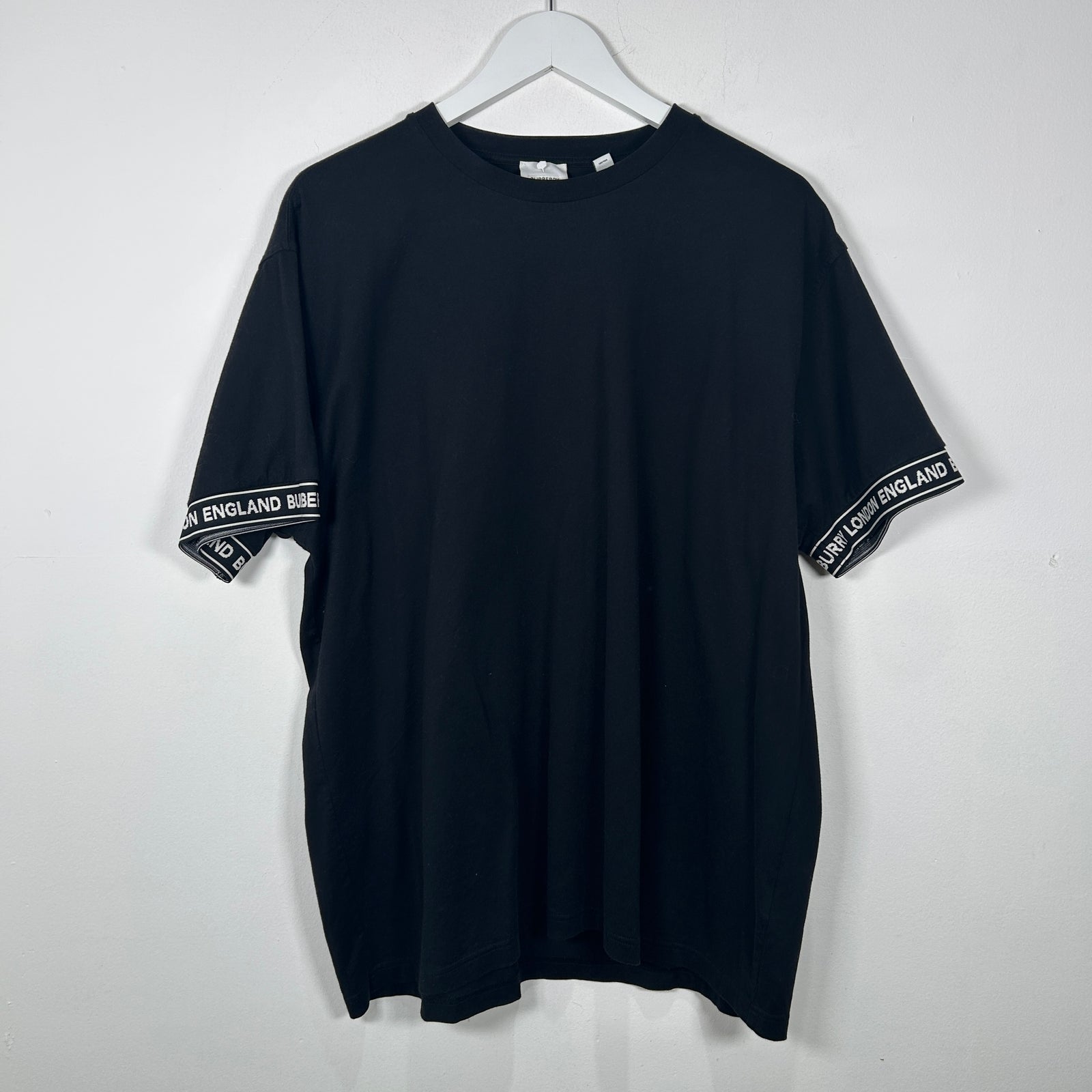 Burberry Sleeve Band Black T-Shirt Size M